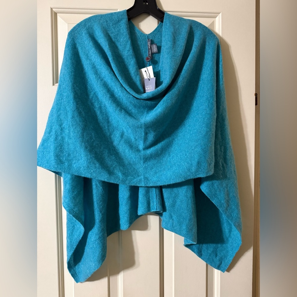 Teal Poncho Wrap
